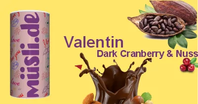 Infobild des Müslis Valentin Dark Cranberry & Nuss von müsli.de